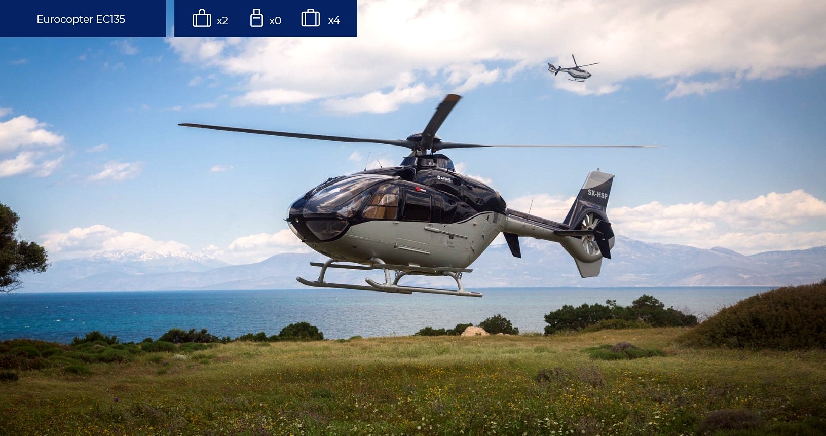 EC135 Greece Zela Jet helicopter charter